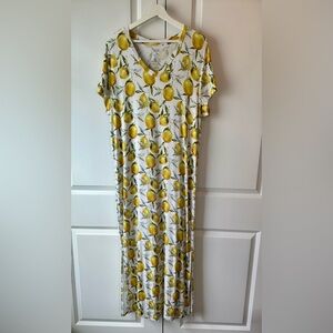 Posh Peanut Women’s Limoncello Maxi Nightgown Dress (Size L)